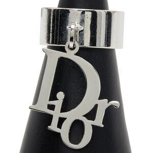 Dior Logo Ring #8 Silver Metal Ladies Dior